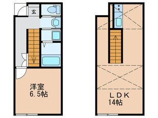 ＡＬＬＥＹ６の物件間取画像